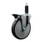 Service Caster 6'' Thermoplastic Rubber Swivel 1-1/8'' Expanding Stem Caster with Brake SCC-EX20S614-TPRB-PLB-118 - alternate 1
